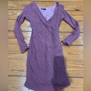 (917)+PURPLE SWEATER DRESS+